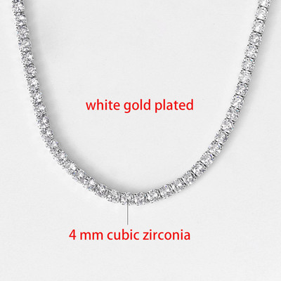 ZHOUYANG „Choker“ teniso grandinės karoliai moterims Prabangūs AAA+ kubiniai cirkoniai, trumpi lediniai „Hp Pop“ kaklo priedai Papuošalai OHN016