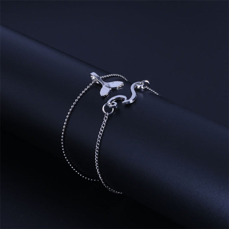 Bohemijos vandenyno bangos banginio uodegos apyrankės Moteriškos paplūdimio kulkšnies grandinėlės pėdų apyrankės vasaros papuošalai