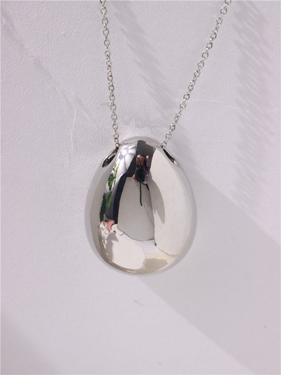 HUANZHI jauna matēta metāla ovāla metāla kaklarota sievietēm garā džempera ķēde Luksusa šarms plānas ķēdes ballīte Elegantas rotaslietas dāvanas