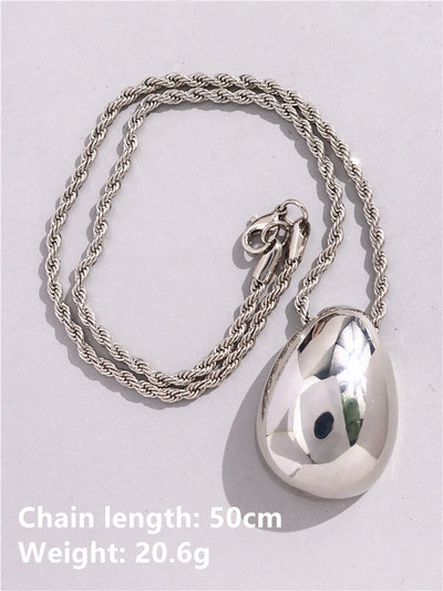 HUANZHI jauna matēta metāla ovāla metāla kaklarota sievietēm garā džempera ķēde Luksusa šarms plānas ķēdes ballīte Elegantas rotaslietas dāvanas