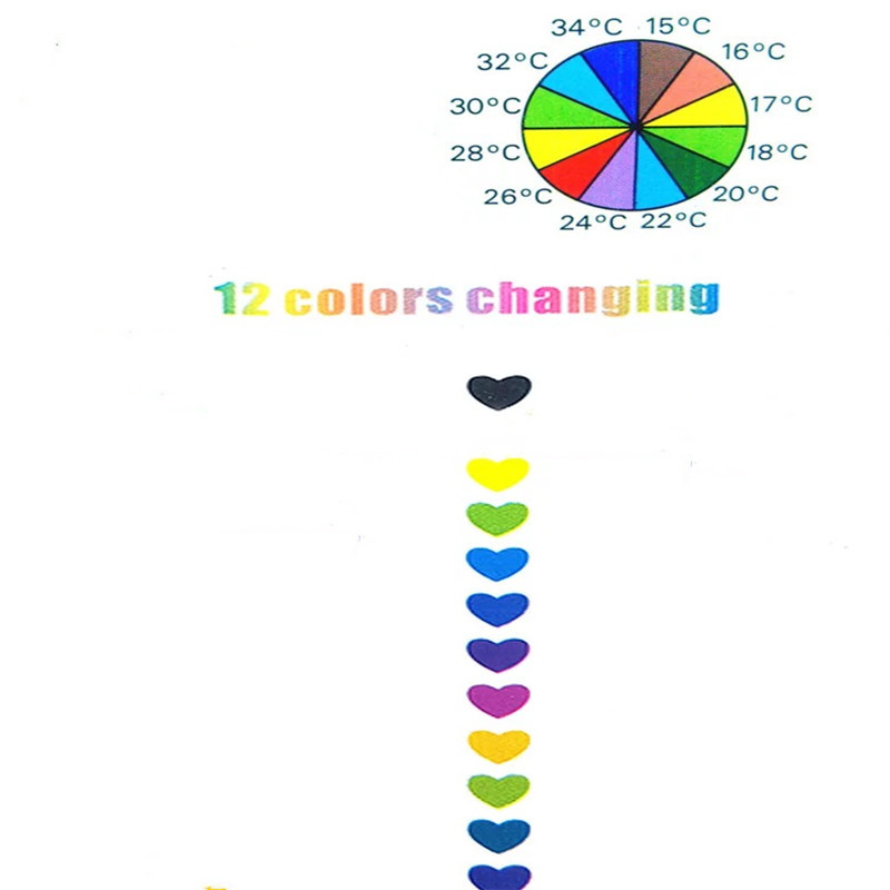 Kommide värvi muutev südameripats kaelakee naistele Lihtsa disainiga temperatuuritundlik kivivirsik Choker peoehted