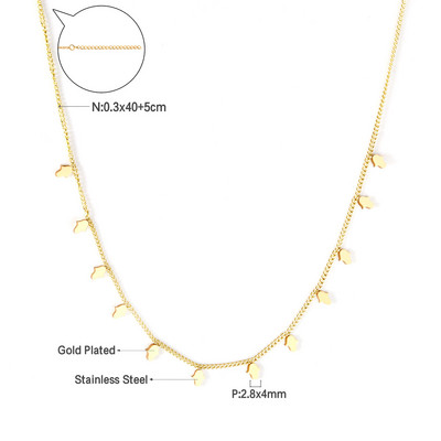 LUXUKISSKIDS бижутерия Auksinės grandinėlės karoliai Bohemia Star Heart Collier Elegantiški nerūdijančio plieno papuošalai Madingi dekoro apykaklės
