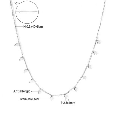 LUXUKISSKIDS бижутерия Auksinės grandinėlės karoliai Bohemia Star Heart Collier Elegantiški nerūdijančio plieno papuošalai Madingi dekoro apykaklės