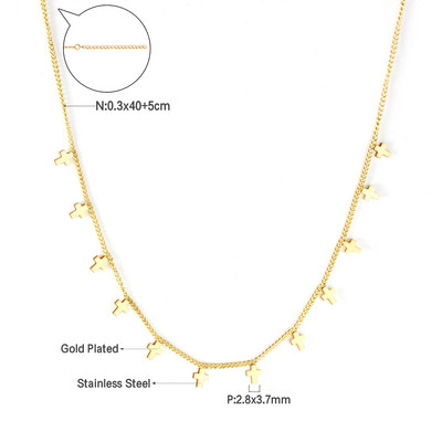 LUXUKISSKIDS бижутерия Auksinės grandinėlės karoliai Bohemia Star Heart Collier Elegantiški nerūdijančio plieno papuošalai Madingi dekoro apykaklės