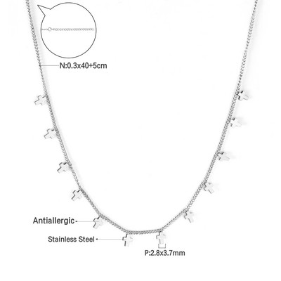 LUXUKISSKIDS бижутерия Auksinės grandinėlės karoliai Bohemia Star Heart Collier Elegantiški nerūdijančio plieno papuošalai Madingi dekoro apykaklės