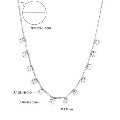 LUXUKISSKIDS бижутерия Auksinės grandinėlės karoliai Bohemia Star Heart Collier Elegantiški nerūdijančio plieno papuošalai Madingi dekoro apykaklės