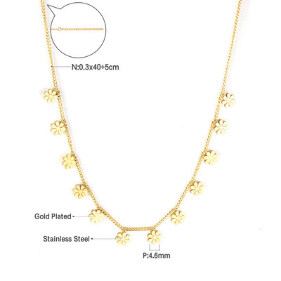 LUXUKISSKIDS бижутерия Auksinės grandinėlės karoliai Bohemia Star Heart Collier Elegantiški nerūdijančio plieno papuošalai Madingi dekoro apykaklės