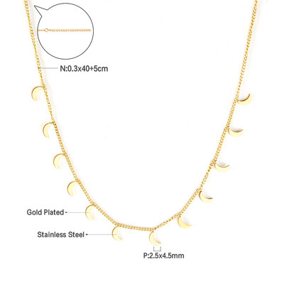 LUXUKISSKIDS бижутерия Auksinės grandinėlės karoliai Bohemia Star Heart Collier Elegantiški nerūdijančio plieno papuošalai Madingi dekoro apykaklės