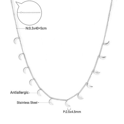 LUXUKISSKIDS бижутерия Auksinės grandinėlės karoliai Bohemia Star Heart Collier Elegantiški nerūdijančio plieno papuošalai Madingi dekoro apykaklės