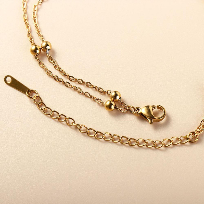 Titano plieno dvisluoksnės madingos kulkšnies, unikalios hipoalerginės bohemiškos pėdų grandinėlės, moteriškos karoliukai