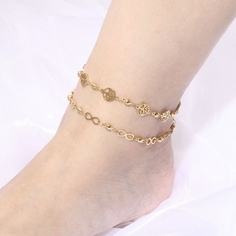 Ζεστό μπράτσο από ανοξείδωτο ατσάλι Χρυσό χρώμα Ασημί Χρώμα λουλούδι Βραχιόλι με κακά μάτια στο πόδι Κόσμημα Γυναικεία αξεσουάρ, 1 τεμάχιο