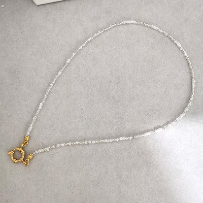 QMHJE imitatsiooniga pärlikee naiste kaelakee seemnehelmed vikerkaar roostevabast terasest klamber meremehe pandla aluskett kullavärvi Boho