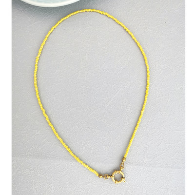 QMHJE imitatsiooniga pärlikee naiste kaelakee seemnehelmed vikerkaar roostevabast terasest klamber meremehe pandla aluskett kullavärvi Boho