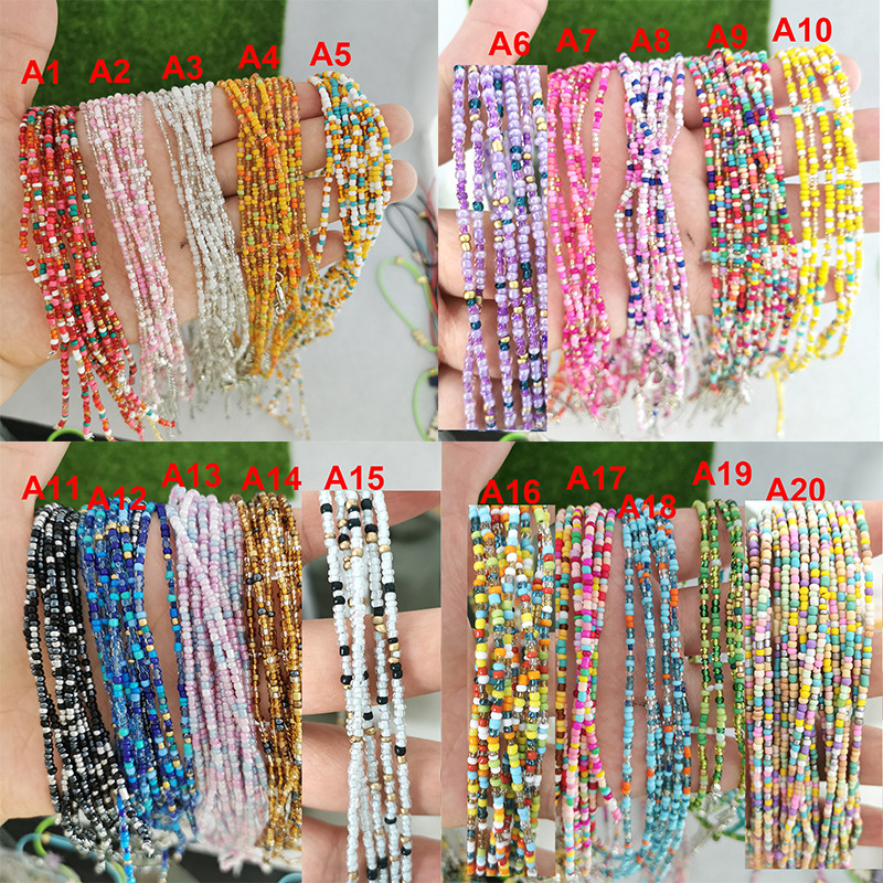 QMHJE imitatsiooniga pärlikee naiste kaelakee seemnehelmed vikerkaar roostevabast terasest klamber meremehe pandla aluskett kullavärvi Boho