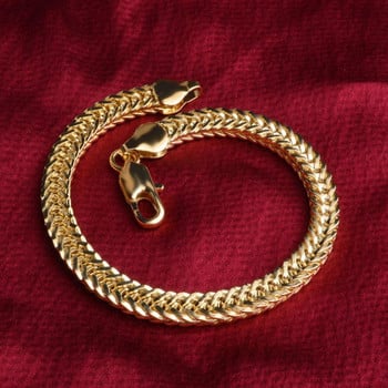 Ανδρικό βραχιόλι Cuban Link Κοσμήματα Punk Gold Χρώμα Heavy Big Chain Link Ανδρικό βραχιόλι από ανοξείδωτο ατσάλι Pulseras