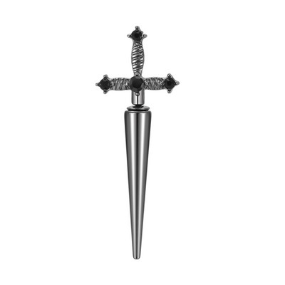 Vnox Gothic Kinitial Sword Auskari Sievietēm Vīrieši, Vintage Cool Punk Black Ear Goth Dagger Auskari Juvelierizstrādājumi Dāvana