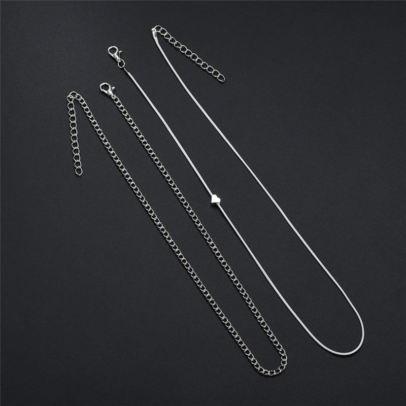 Bohemiškos mados daugiasluoksnė kulkšnies apyrankė ant kojos Širdies kulkšnies basomis kojomis moterims kojų grandinėlė paplūdimio pėdų papuošalai