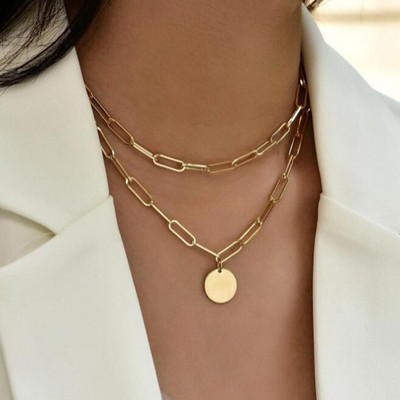 Vintage Pearl Charm sluoksniuoti karoliai Moteriški papuošalai Sluoksniuoti aksesuarai mergaitėms Drabužiai Estetinės dovanos mados pakabukas 2022 m.