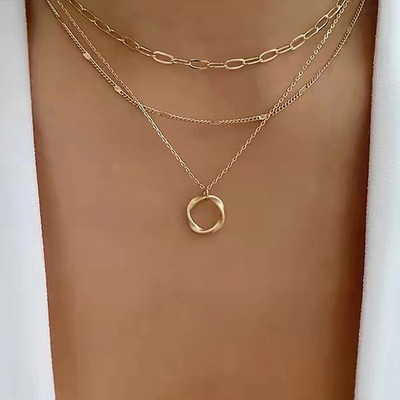 Vintage Pearl Charm sluoksniuoti karoliai Moteriški papuošalai Sluoksniuoti aksesuarai mergaitėms Drabužiai Estetinės dovanos mados pakabukas 2022 m.