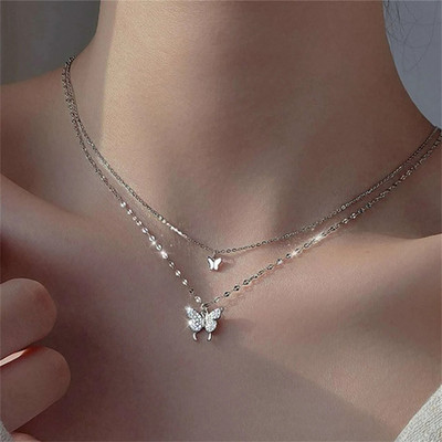 Vintage Pearl Charm sluoksniuoti karoliai Moteriški papuošalai Sluoksniuoti aksesuarai mergaitėms Drabužiai Estetinės dovanos mados pakabukas 2022 m.