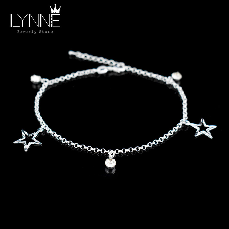 Uus Star Ripats Bohemia CZ hõbetatud pahkluu Rhinestone jalavõrud käevõru hõbedase värvi jalakett mood naiste rannaehted