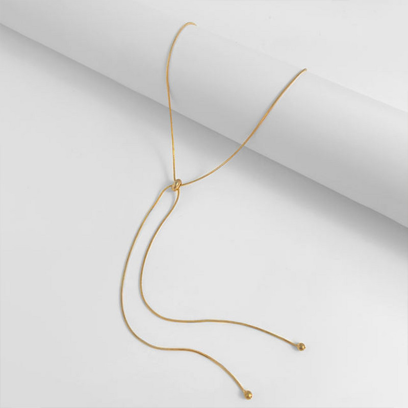 Korėjietiški reguliuojami nerūdijančio plieno karoliai moterims Aukštos kokybės dizaino aukso spalvos gyvatės grandinėlės papuošalai, didmeninė prekyba