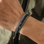 Χειροποίητο βραχιόλι Green Demon Eye Φυσική πέτρα αχάτης 4M Beads Ανδρικό Σετ Κοσμήματα Βραχιόλι Δώρο