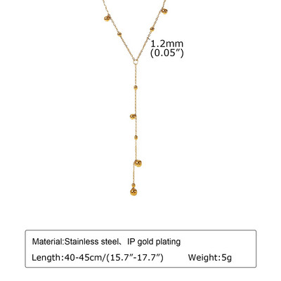 Moteriški paauksuoti „Lariat“ karoliai, dvisluoksniai ilgos grandinės pakabukai „Choker“ karoliai, mados dovanos