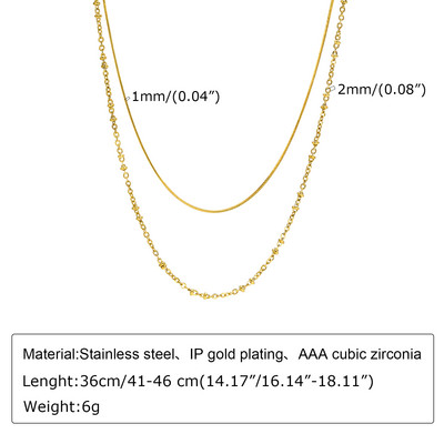 Moteriški paauksuoti „Lariat“ karoliai, dvisluoksniai ilgos grandinės pakabukai „Choker“ karoliai, mados dovanos