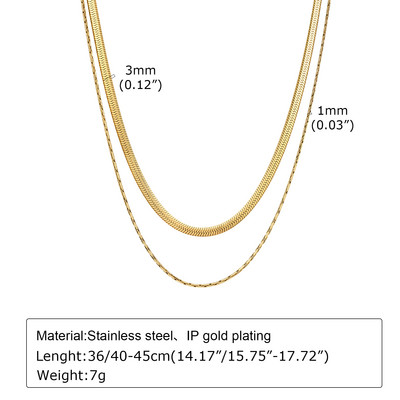 Moteriški paauksuoti „Lariat“ karoliai, dvisluoksniai ilgos grandinės pakabukai „Choker“ karoliai, mados dovanos