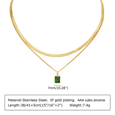 Moteriški paauksuoti „Lariat“ karoliai, dvisluoksniai ilgos grandinės pakabukai „Choker“ karoliai, mados dovanos