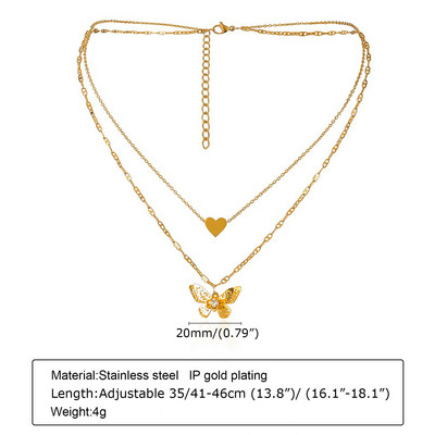 Moteriški paauksuoti „Lariat“ karoliai, dvisluoksniai ilgos grandinės pakabukai „Choker“ karoliai, mados dovanos