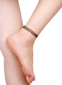 2020 Fashion Ebay Hot Selling Vintage Stretch Tattoo Anklet Gothic Punk Grunge Henna Elastic Anklet