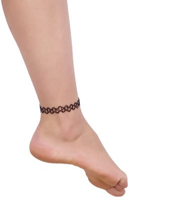2020 Мода Ebay Горещи продавани реколта разтегателна татуировка глезен готик пънк гръндж къна еластичен глезен