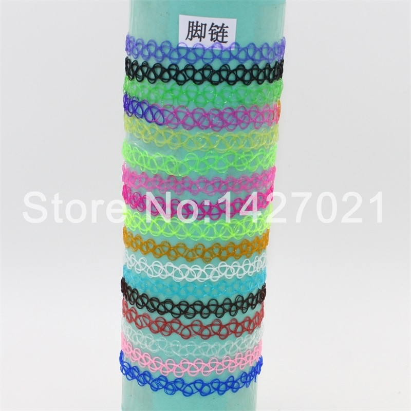 2020 Fashion Ebay Hot Selling Vintage Stretch Tattoo Anklet Gothic Punk Grunge Henna Elastic Anklet