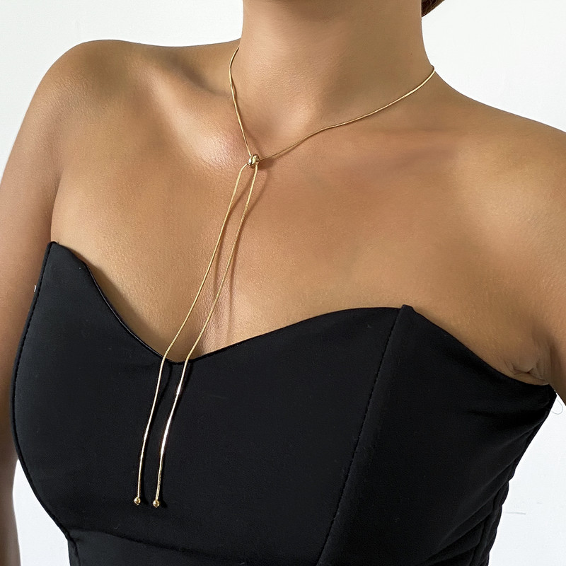 Ingemark Kpop Snake Chain Choker kaelakee naistele Tüdrukute pulm kaelas Temperament palliripats Õhuke lingiga peoehted