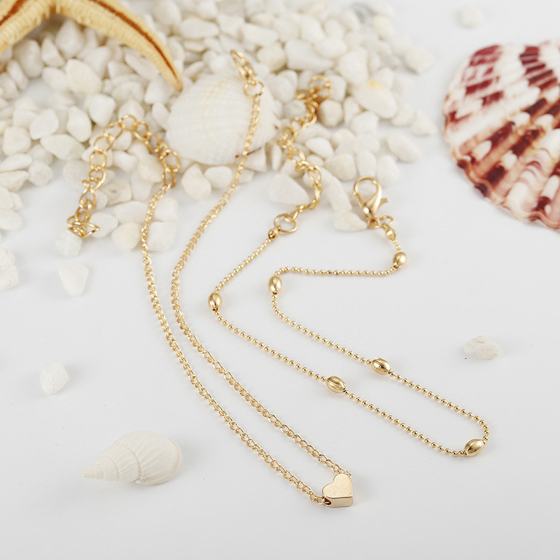 Naujos mados paprastos širdelės moteriškos kulkšnies pėdų papuošalai kojoms Naujos kulkšnies ant pėdos kulkšnių apyrankės moterims kojų grandinėlės papuošalai Dovanos