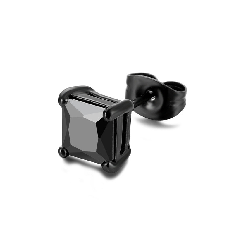 Karšto dizaino cirkonio titano plieno auskarai Madingi, paprasti geometriniai nerūdijančio plieno auskarai, skirti madingiems vyrams, moteriški papuošalai