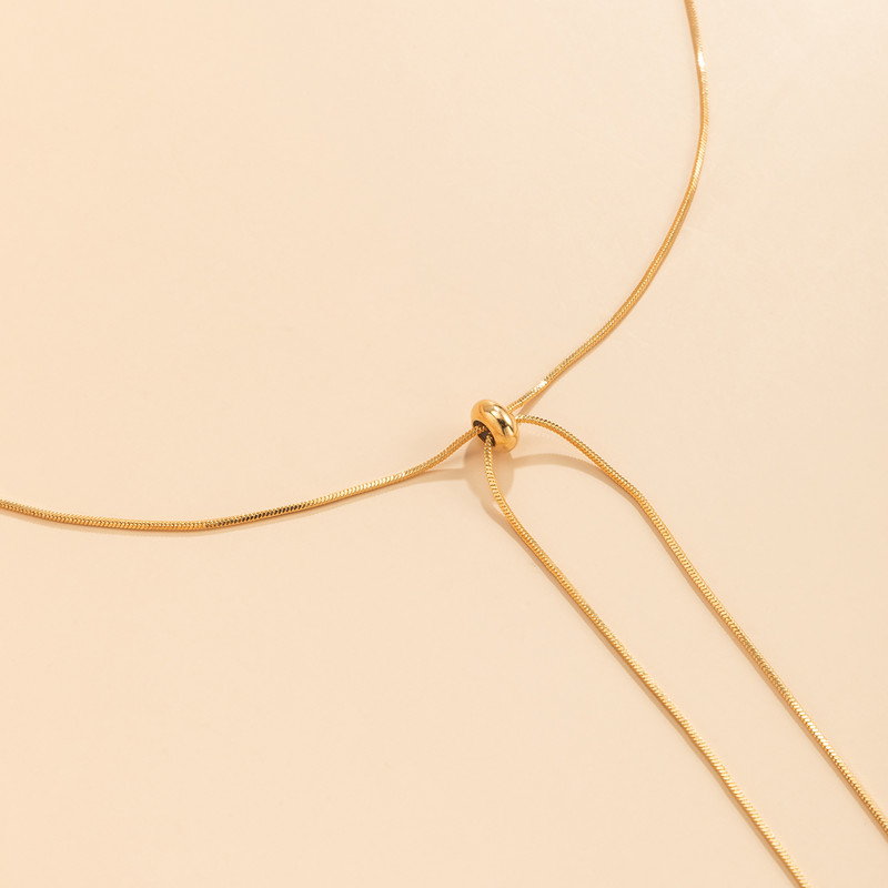 Paprasti ilgi kutų grandinėlės karoliai moterims Madingi reguliuojami „Choker“ karoliai 2022 m. madinga papuošalų grandinėlė ant kaklo mergaičių dovanos