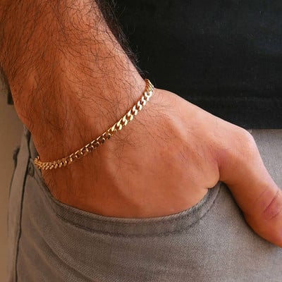 Vnox 3-11mm Chunky Miami Curb Chain Narukvica za muškarce, Kubanski lančić od nehrđajućeg čelika Narukvica Klasični Punk teški muški nakit