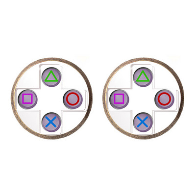 Vintage σκουλαρίκια με χειριστήριο βιντεοπαιχνιδιών Cool Gaming Gamer Jewelry Gift Retro Controller Gamepad Key Picture 12mm Stud σκουλαρίκια