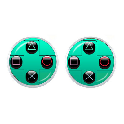 Vintage σκουλαρίκια με χειριστήριο βιντεοπαιχνιδιών Cool Gaming Gamer Jewelry Gift Retro Controller Gamepad Key Picture 12mm Stud σκουλαρίκια