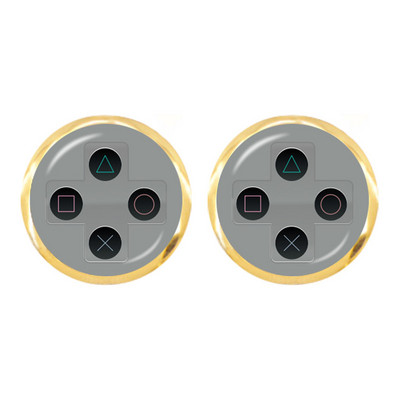 Vintage σκουλαρίκια με χειριστήριο βιντεοπαιχνιδιών Cool Gaming Gamer Jewelry Gift Retro Controller Gamepad Key Picture 12mm Stud σκουλαρίκια