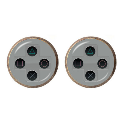 Vintage σκουλαρίκια με χειριστήριο βιντεοπαιχνιδιών Cool Gaming Gamer Jewelry Gift Retro Controller Gamepad Key Picture 12mm Stud σκουλαρίκια