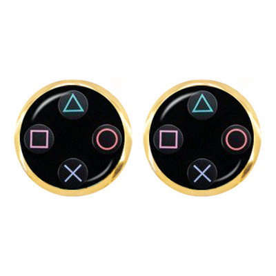 Vintage σκουλαρίκια με χειριστήριο βιντεοπαιχνιδιών Cool Gaming Gamer Jewelry Gift Retro Controller Gamepad Key Picture 12mm Stud σκουλαρίκια