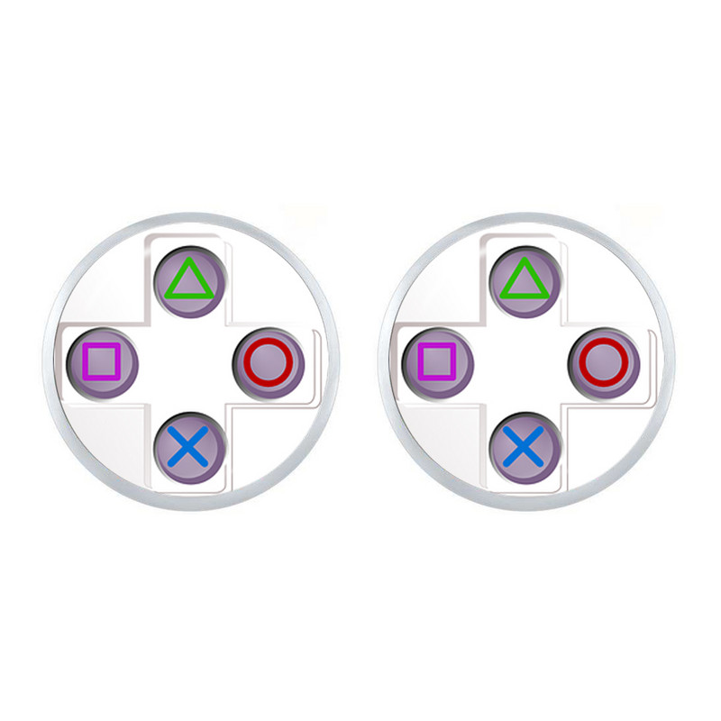 Vintage σκουλαρίκια με χειριστήριο βιντεοπαιχνιδιών Cool Gaming Gamer Jewelry Gift Retro Controller Gamepad Key Picture 12mm Stud σκουλαρίκια