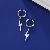 Apšvietimas Ear Stud Drop Auskaras Thunder Supernatural Dovana moterims Vyrams Aukso spalvos nerūdijančio plieno madingi papuošalai