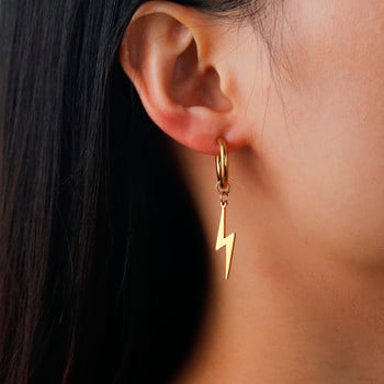 Lighting Ear Stud Drop Earring Thunder Supernatural Δώρο για Γυναίκες Άνδρας Χρυσό Χρώμα Μόδα κοσμήματα από ανοξείδωτο ατσάλι