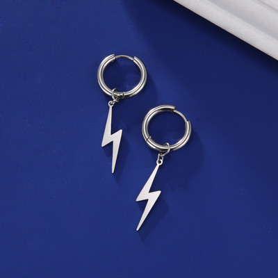 Apšvietimas Ear Stud Drop Auskaras Thunder Supernatural Dovana moterims Vyrams Aukso spalvos nerūdijančio plieno madingi papuošalai