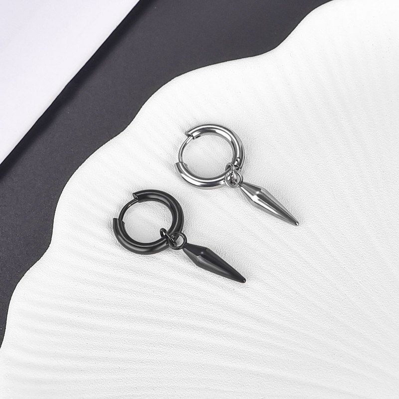 Punk penkiakampio kryžiaus geometrinis dekoras nerūdijančio plieno nepraveriantis magnetinis segtukas auskarai moterims, vyrų vakarėlis klubo auskarai, dovana